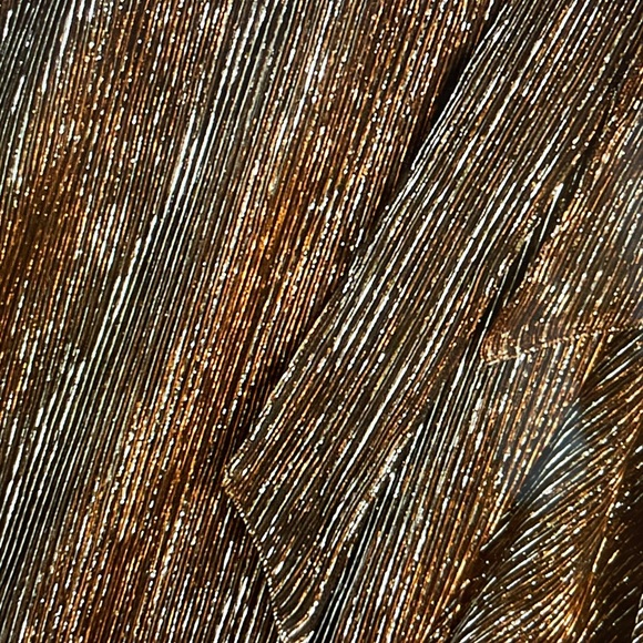 Emily Mini Dress in Lurex Plisse - Picture 3 of 12